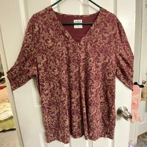 EUC~.Chic Women's Comfort Collection 3/4 Sleeve Knit Top~Lg